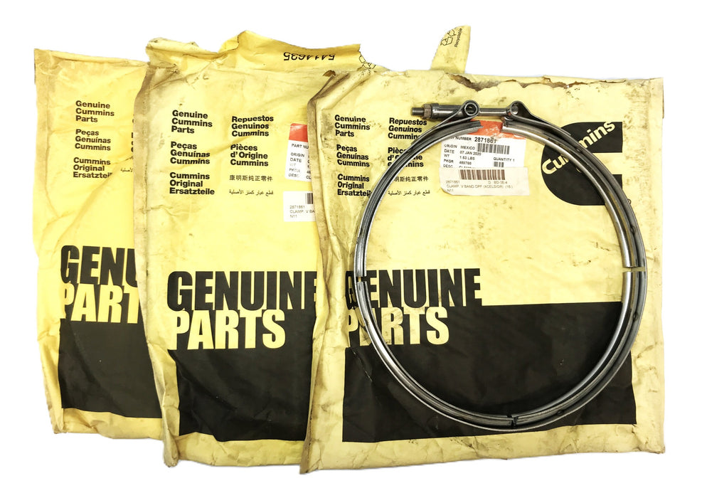 Cummins V-Band Clamp 2871861 [Lot of 3] NOS