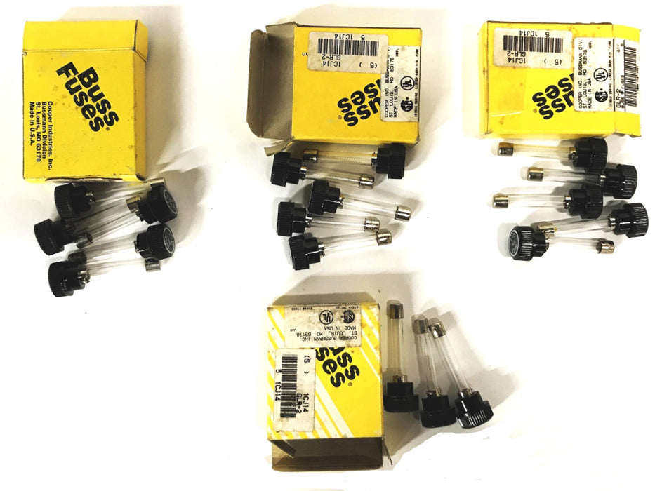 Cooper Bussmann 2 Amp Fuses GLR-2 [Lot of 18] NOS