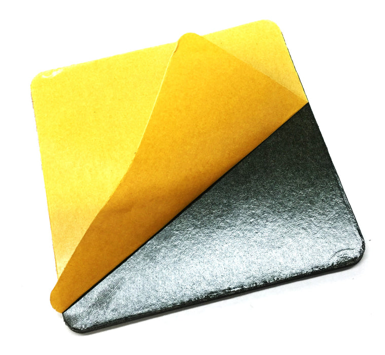 Unbranded 4"x4"x1/16" Single-Sided Adhesive Peel-Back Rubber Square [Lot of 5]