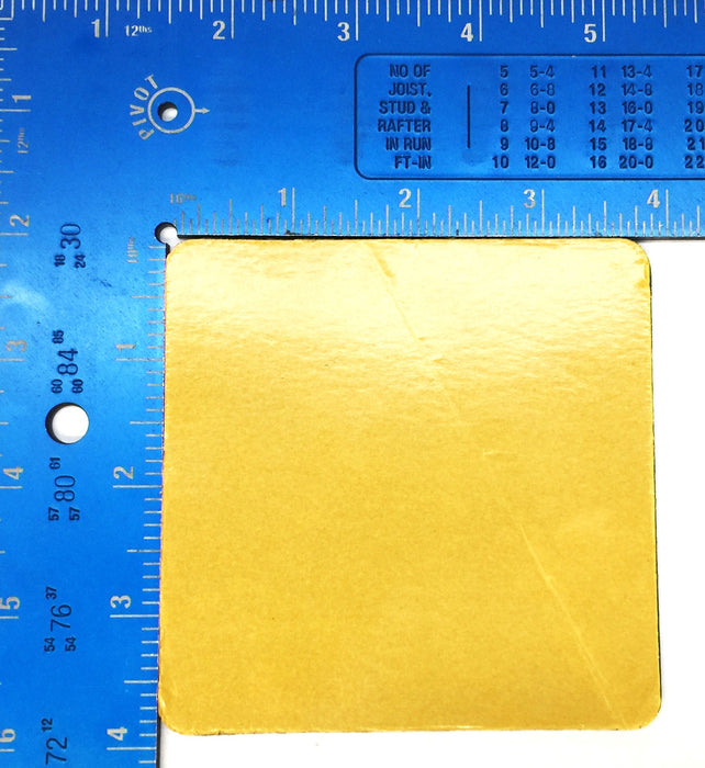 Unbranded 4"x4"x1/16" Single-Sided Adhesive Peel-Back Rubber Square [Lot of 5]