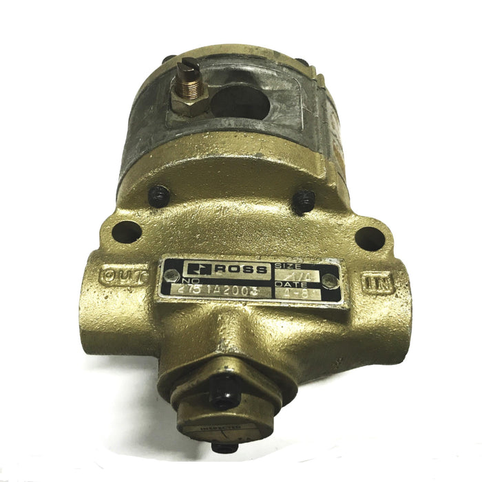 Ross Inline Pneumatic Poppet Valve 2751A2003 USED