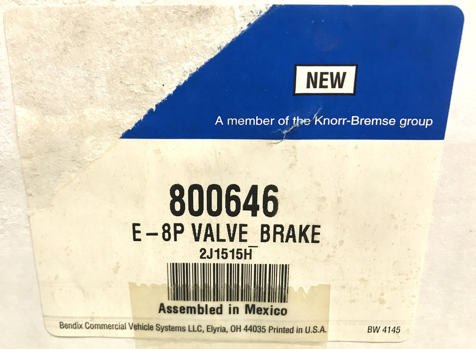 Bendix Dual Circuit Foot Brake Valve 800646 NOS