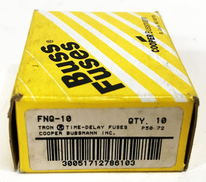Cooper Bussmann 10 Amp Fuses Time Delay Fuses FNQ-10 [Lot of 10] NOS