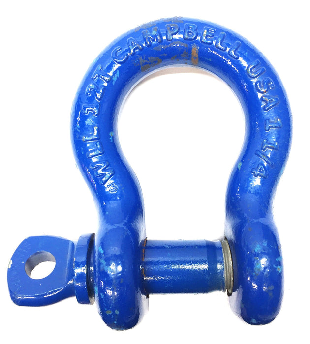 Campbell 1-1/4" Blue 12-Ton Screw Pin Shackle Anchor A4USAHS NOS