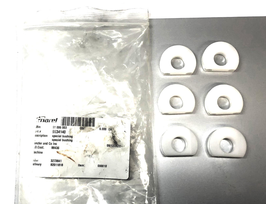 Marel Approx .632" I.D. (Nominal 5/8") Plastic Bushing 9834140 [Lot of 6] NOS