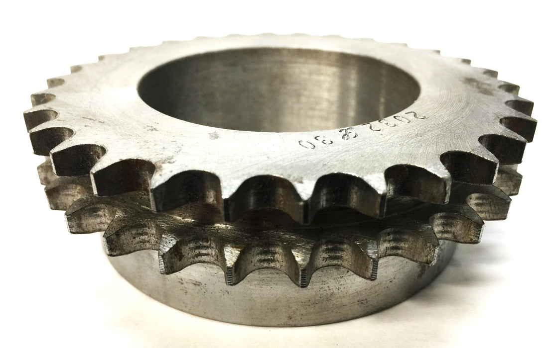 The Linn Gear Co. Stainless Steel Double Row Industrial Sprocket 2032 30 NOS