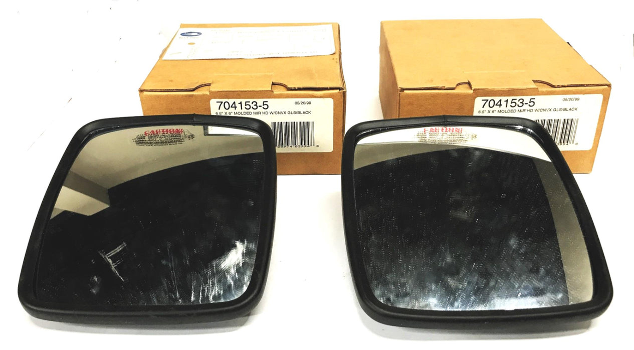 Velvac 6-1/2 inch X 6 inch Plastic Convex Glass Mirror 704153-5 [Lot of 2] NOS