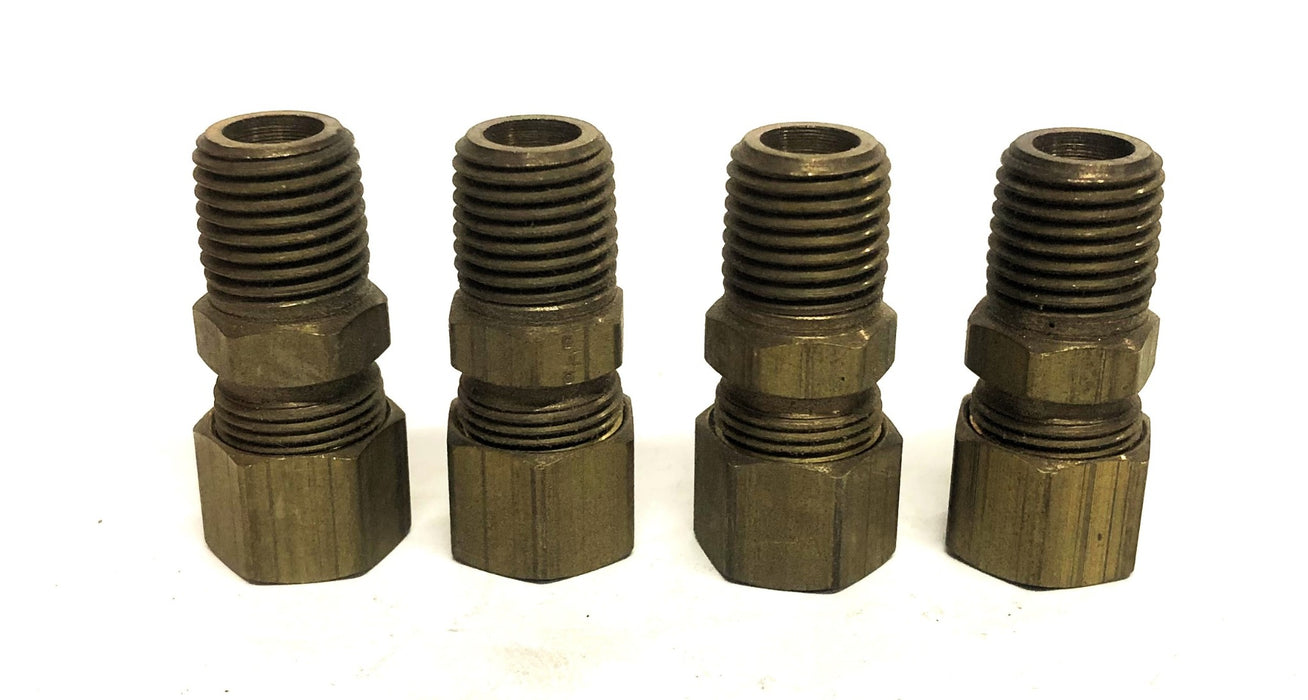 Unbranded Straight Tube Fitting 3/8 NPT [Lot of 4] NOS