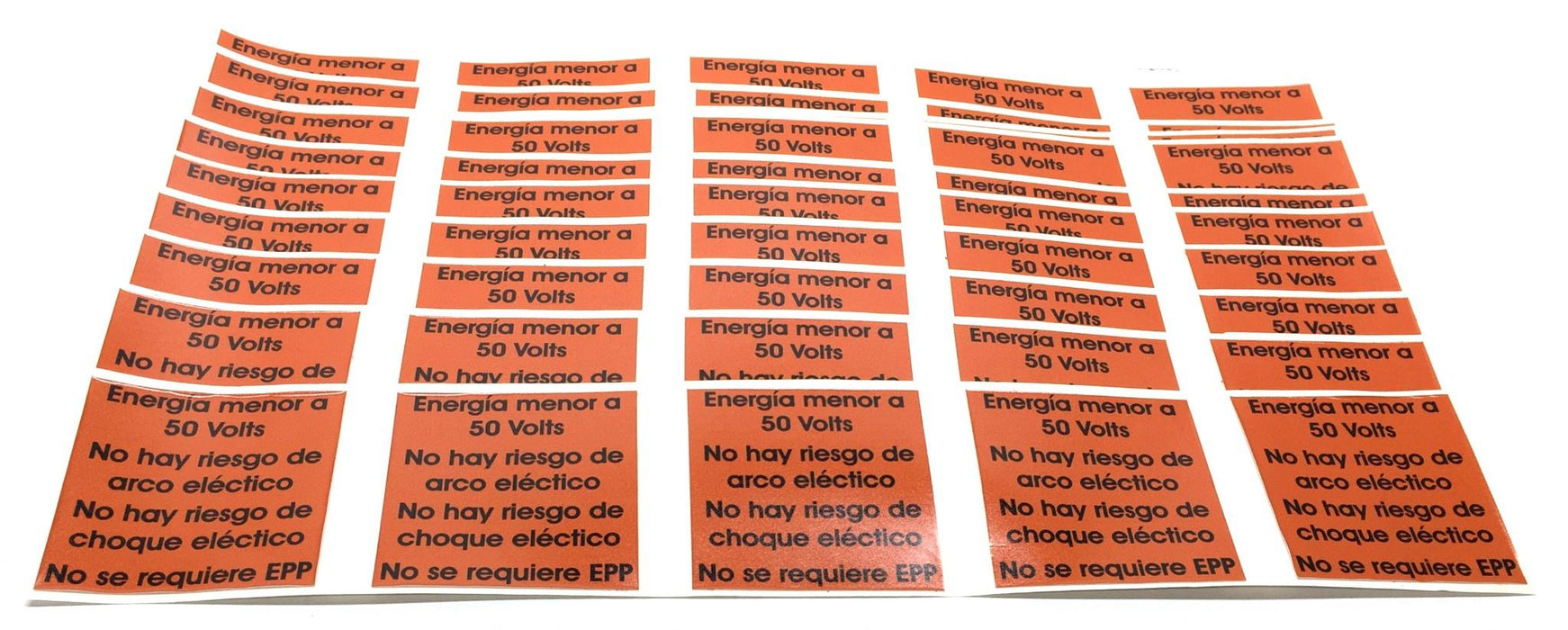Unbranded Low-Voltage Electrical Equipment Sticker 2" x 11.5" [Lot of 50] NOS