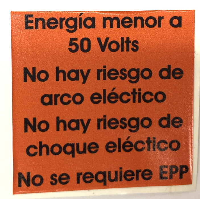 Unbranded Low-Voltage Electrical Equipment Sticker 2" x 11.5" [Lot of 50] NOS
