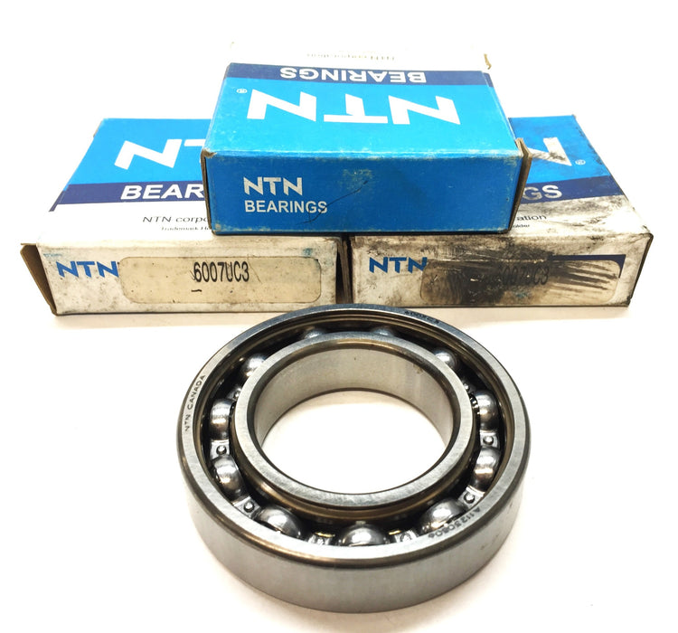 NTN Open Bearing 6007UC3 (6007C3) [Lot of 3] NOS