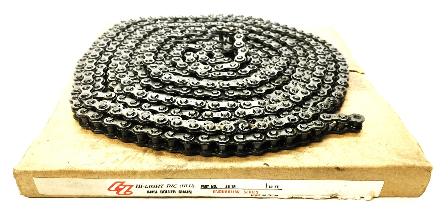 Hi-Light Inc. Enduroline Ansi Roller Chain 25-1R NOS
