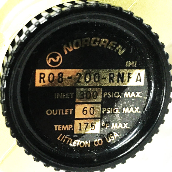 Norgren Pneumatic Pressure Regulator R08-200-RNFA NOS