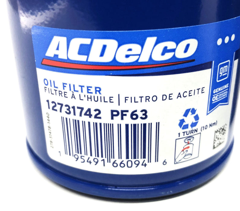 AC Delco Oil Filter 12731742 (PF63) [Lot of 4] NOS