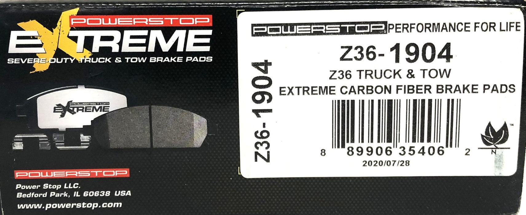 Powerstop Extreme Carbon Fiber Brake Pads Z36-1904 NOS