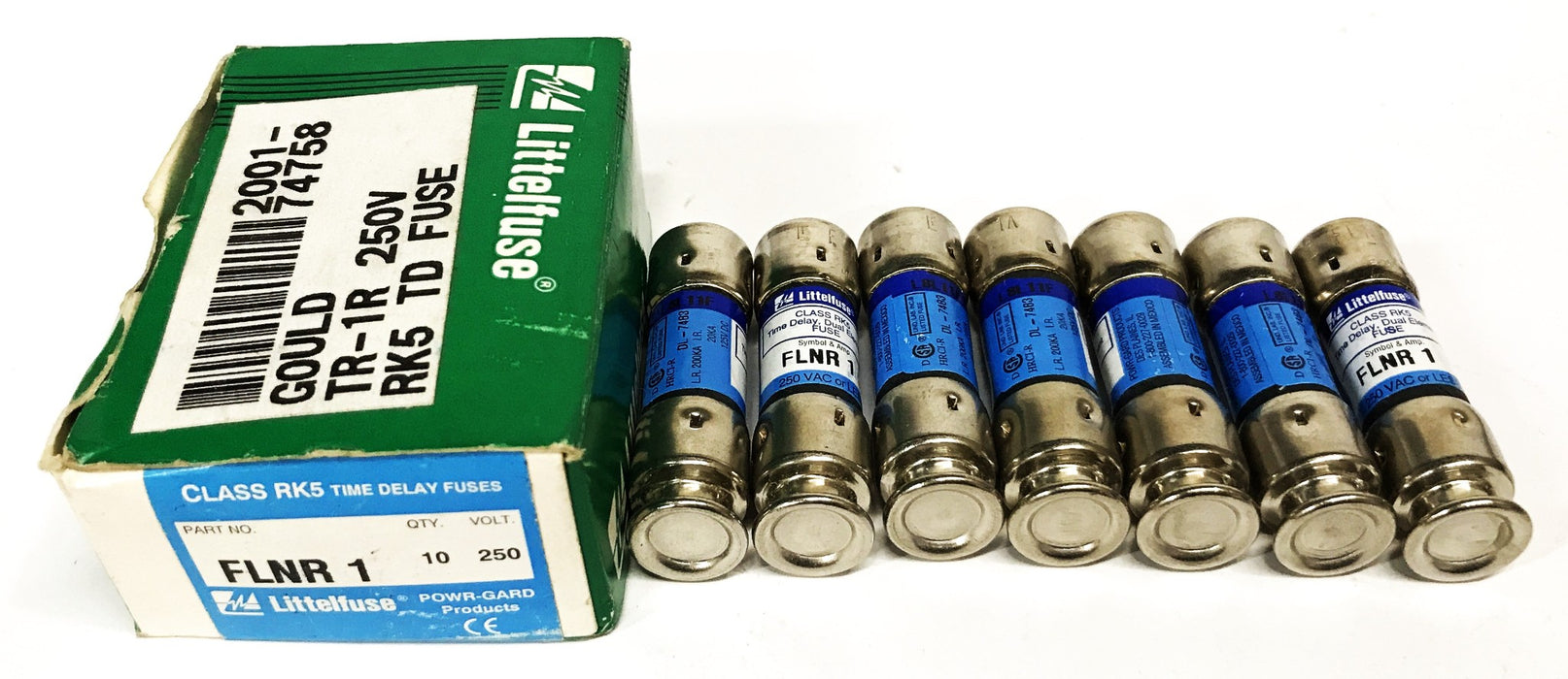 Littelfuse Time Delay Dual Element Fuse FLNR-1 [Lot of 7] NOS