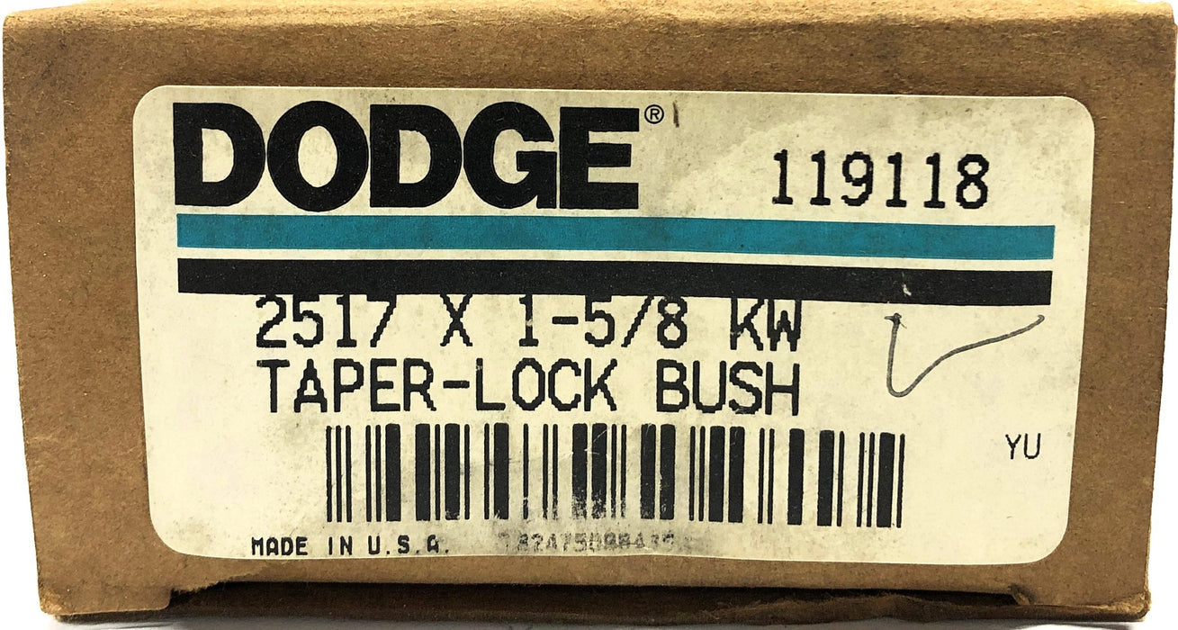 Dodge KW Split Taper Bushing With Set Screws 2517X1-5/8 [Lot of 2] NOS