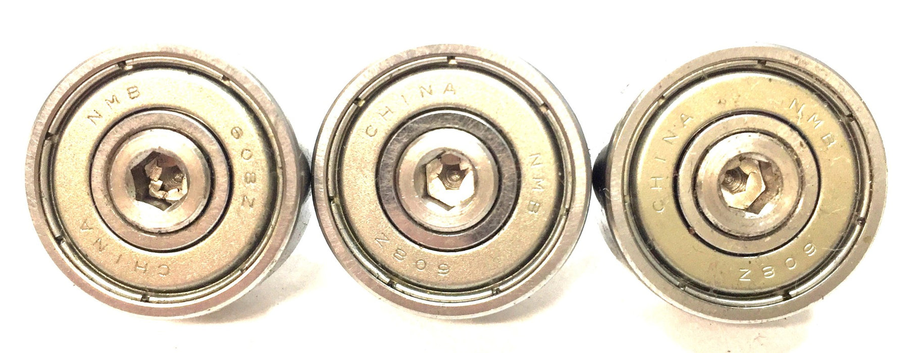 NMB Stainless Steel 7/32" Cam Follower Bearing 608Z [Lot of 3] NOS