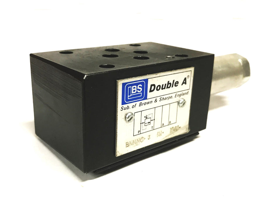 Double A Hydraulic Valve BNNNC-3-1M-10A1 NOS