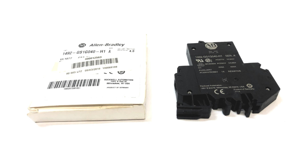 Allen-Bradley 4 AMP Series A Circuit Breaker 1492-GS1G040-H1 NOS