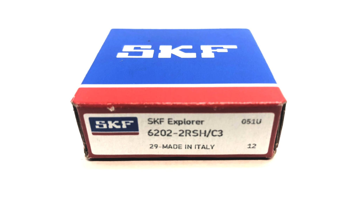 SKF Deep Groove Rubber Sealed Ball Bearing 6202-2RSH/C3 [Lot of 3] NOS