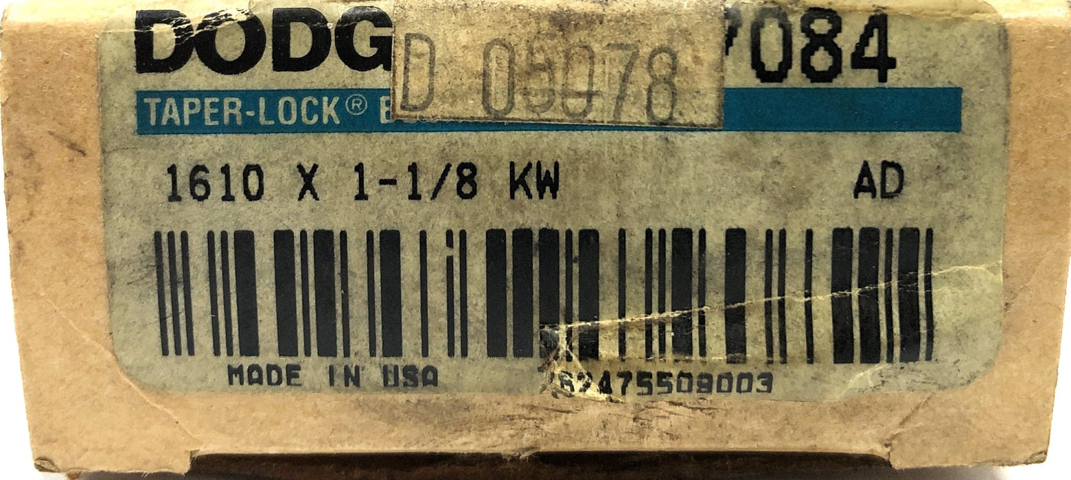 Dodge KW Split Taper Bushing 1610X1-1/8 [Lot of 3] NOS