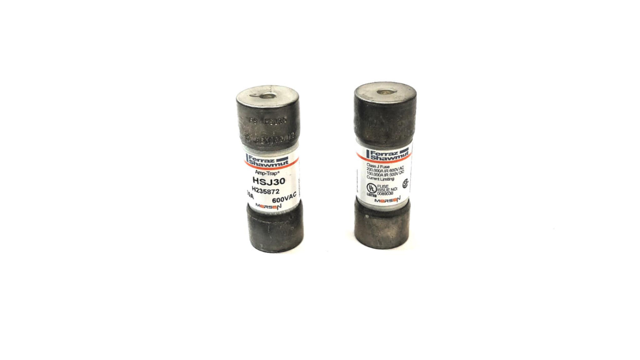Ferraz Shawmut 30A 600VAC Class J Fuse HSJ30 [Lot of 2] NOS