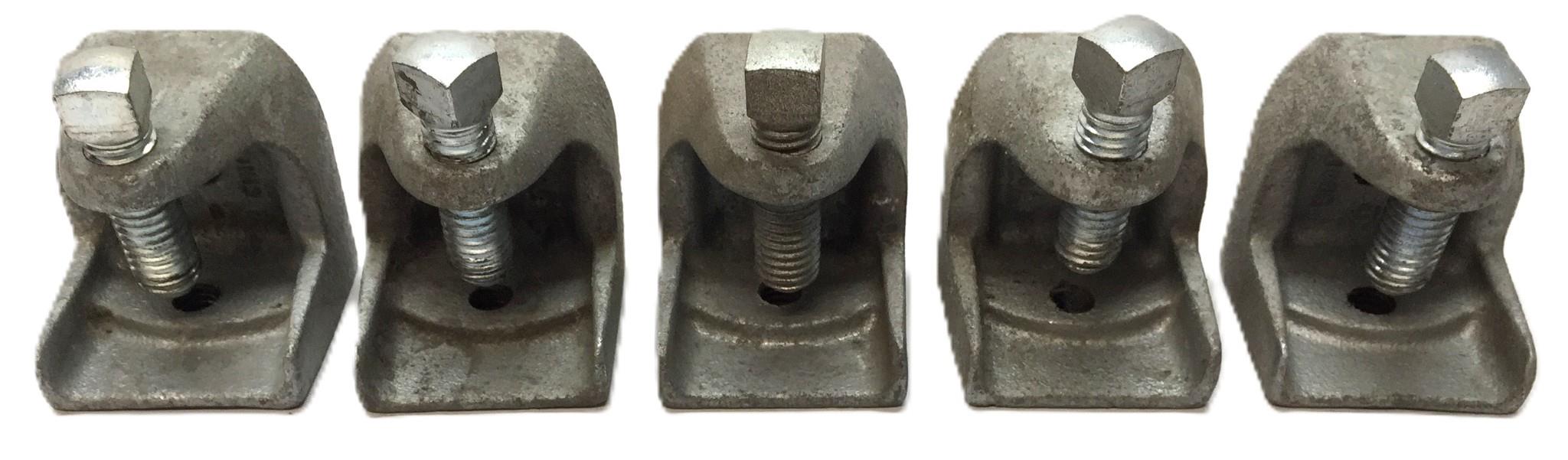 Appleton 3/8-16 Threaded 1-Jaw Clamp Malleable Iron Clamp Pack (5pcs) BH-502 NOS