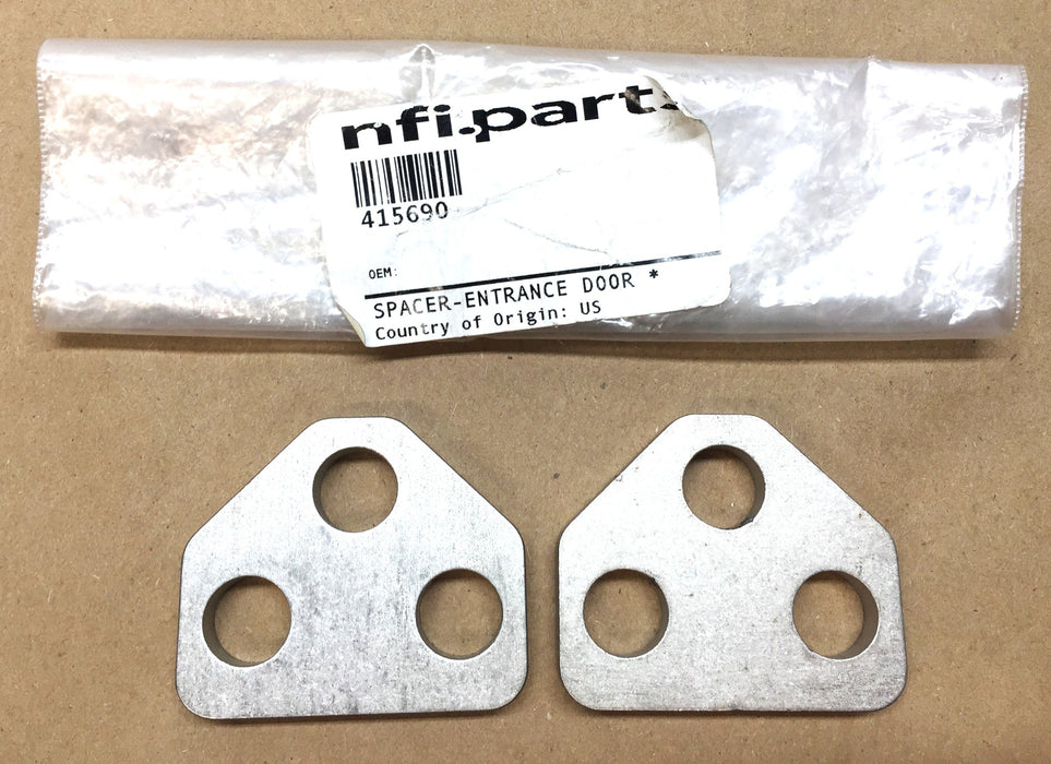 NFI Parts 1-3/4"x 2" x 1/4" Thk Steel Entrance Door Spacer 415690 [Lot of 2] NOS
