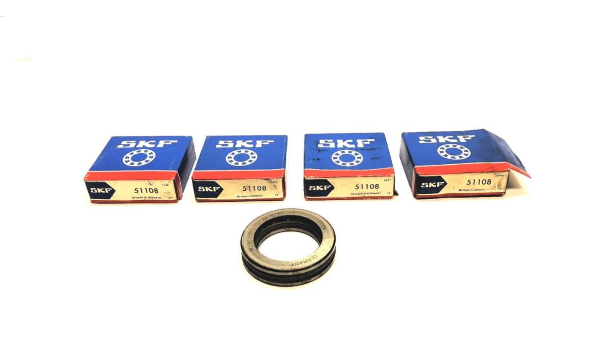 SKF Thrust Ball Bearing Made in Germany 51108 [Lot of 4] NOS