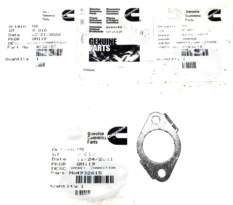 Cummins Connection Gasket 4932615 [Lot of 5] NOS