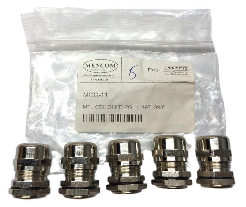 Mencom Cable Gland 0.197 - 0.393 MCG-11 [Lot of 5] NOS