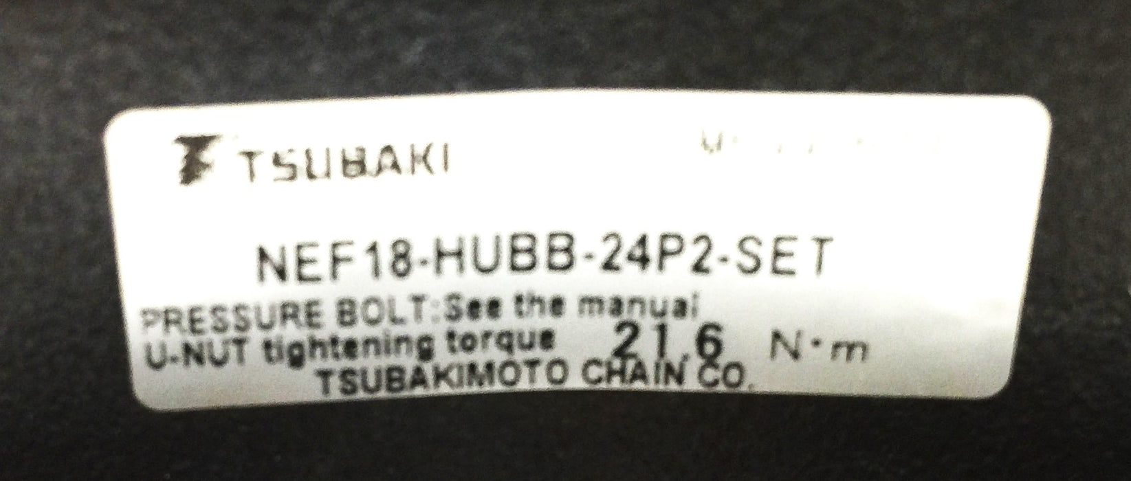 Tsubaki Spacer Type Flex Coupling NEF18-HUBB-24P2-SET NOS