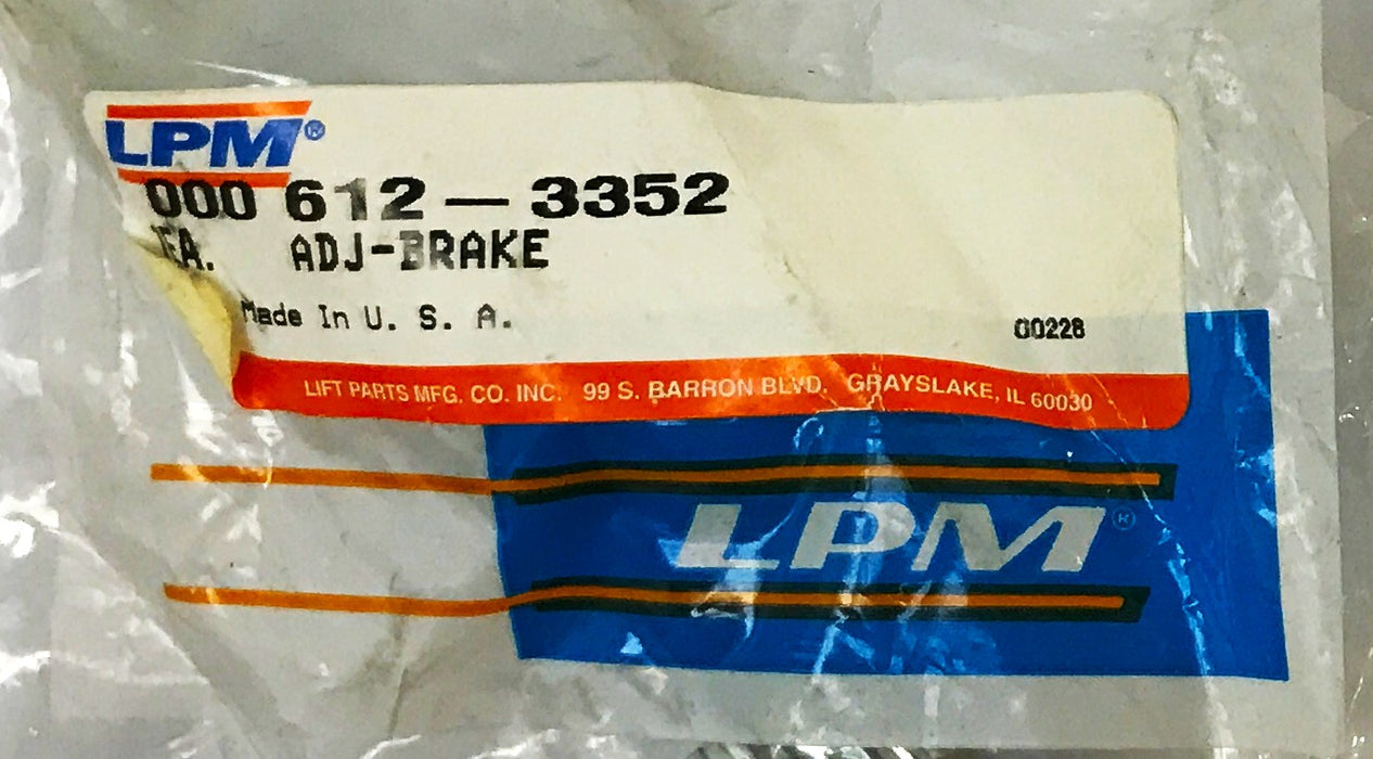 LPM Forklift Break Adjuster 612-3352 [Lot of 2] NOS