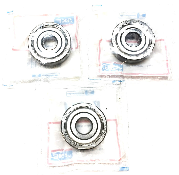 SKF Sealed Roller Bearing 6200ZC3 [Lot of 3] NOS