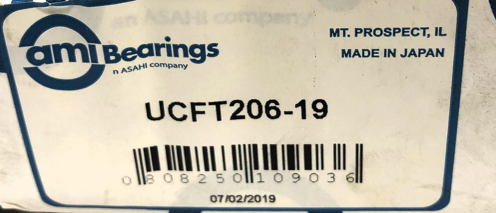 AMI 2-Bolt Flanged Ball Bearing UCFT206-19 NOS