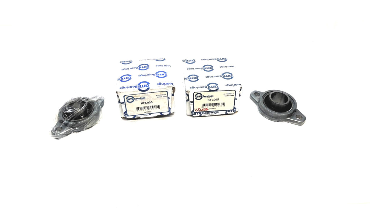 AMI 2-Bolt Flanged Ball Bearing KFL005 [Lot of 2] NOS