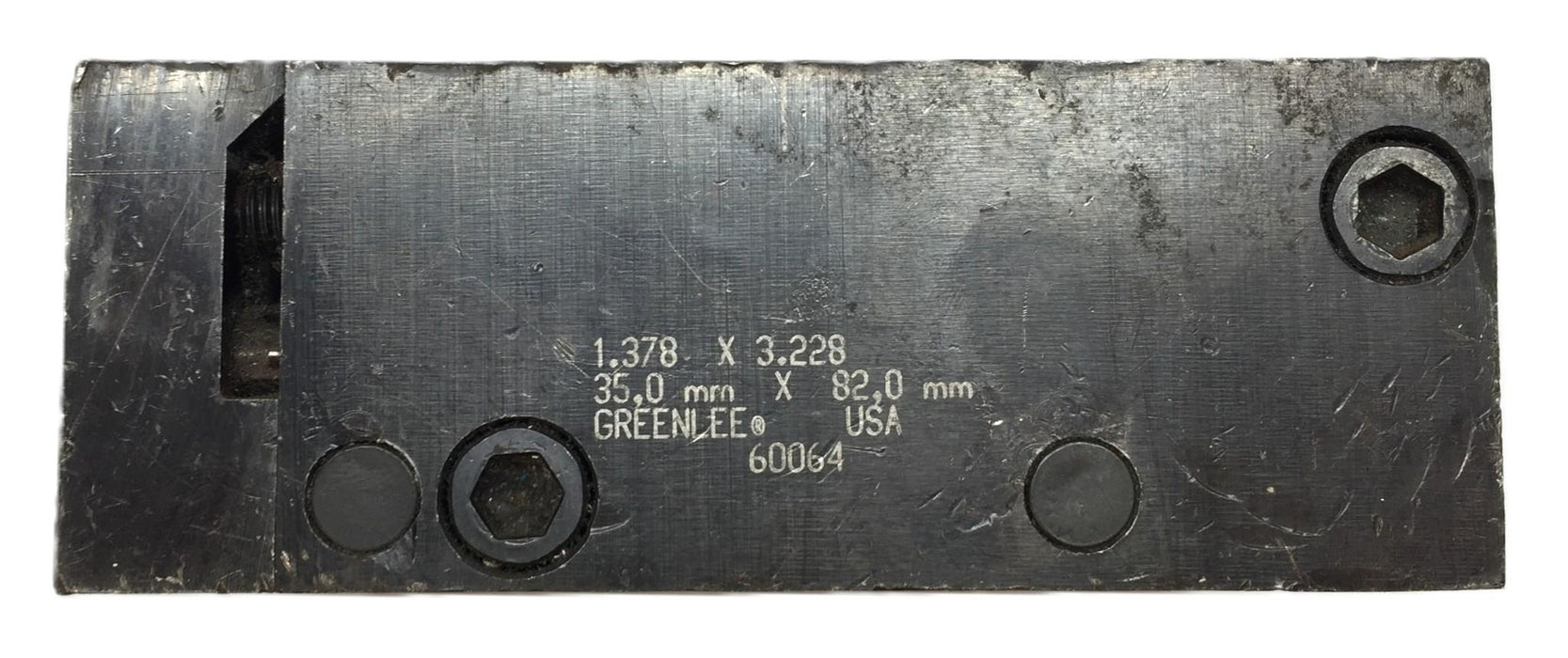 Greenlee 1.378 x 3.228 (35MM x 82MM) Rectangular Die Unit 60064 USED