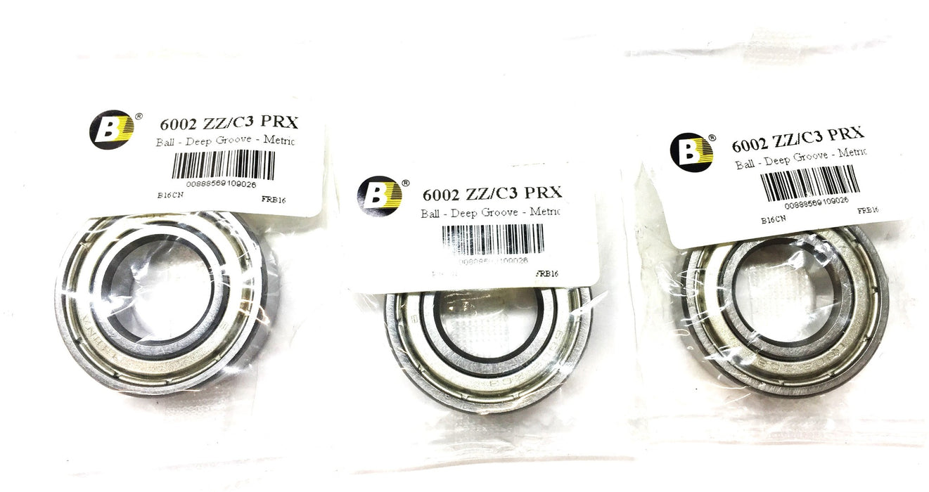 BL Single Row Ball Bearing 6002ZC3 (6002ZZC3PRX) [Lot of 3] NOS