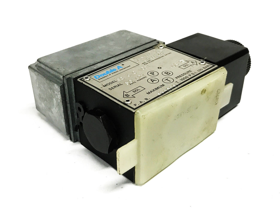Double A Solenoid Operated Directional Control Valve QG-3-C-10B1 NOS