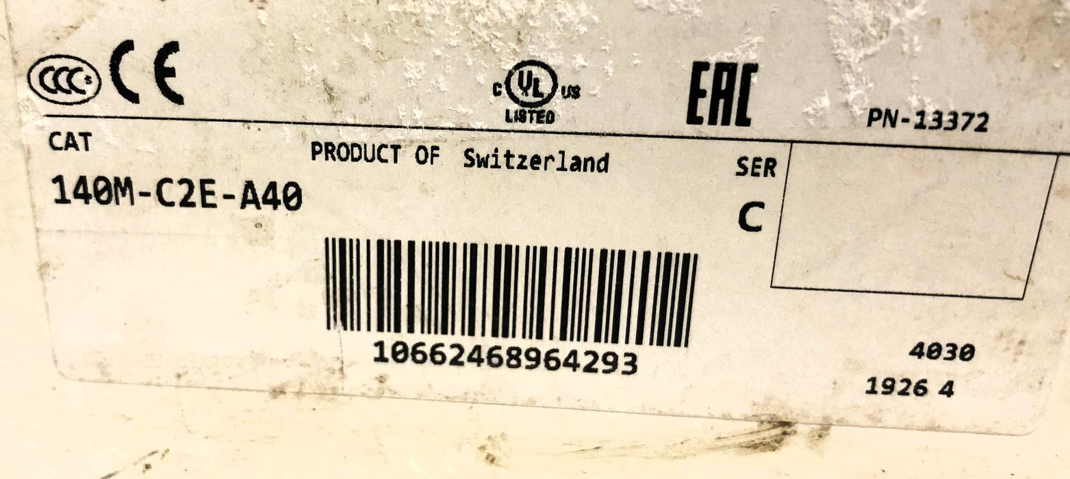 Allen Bradley Motor Protection Circuit Breaker 140-C2E-A40 NOS