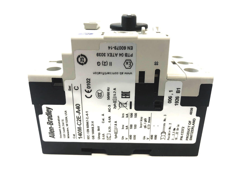Allen Bradley Motor Protection Circuit Breaker 140-C2E-A40 NOS