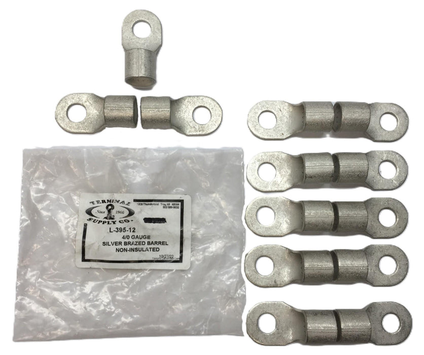 Terminal Supply 4/0 Ga. Silver Brazed Non-Insulated Barrel L-395-12 [Lot of 13]