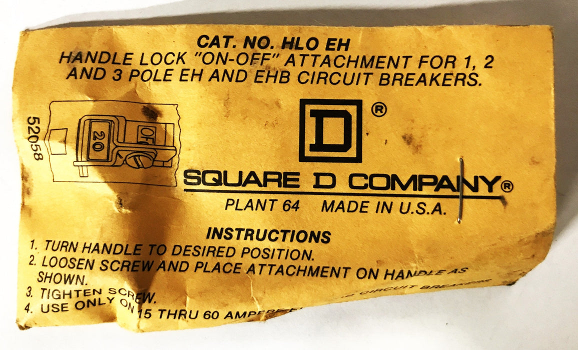 Square D Handle Lock Assembly 52058 [Lot of 5] NOS