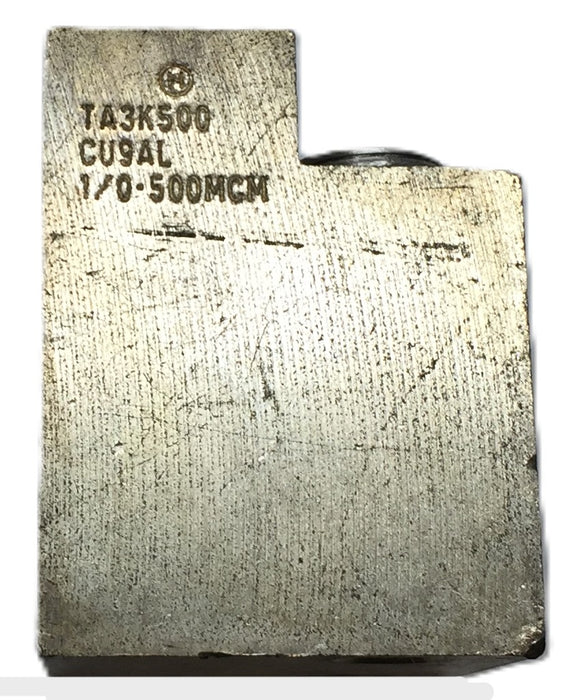 Siemens Aluminum Terminal Block TA3K500 CU9AL 1/0-500MCM USED