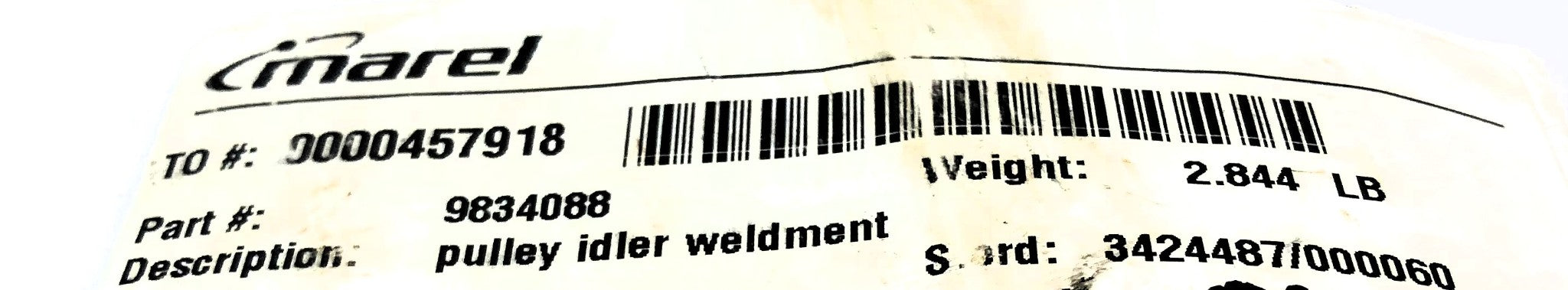 Marel Pulley Idler Weldment 9834088 NOS