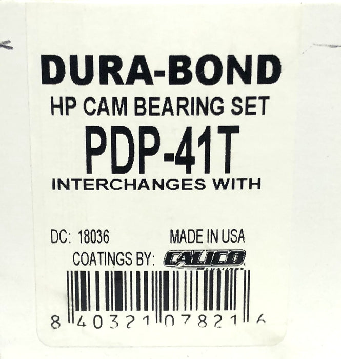 Durabond HP Cam Bearing Set PDP-41T NOS