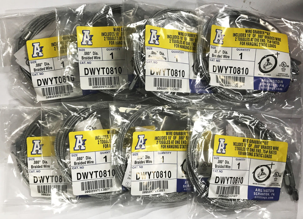 Arlington Wire Grabber Kit DWYT0810 [Lot of 8] NOS