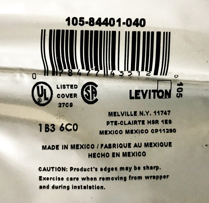 Leviton Stainless Steel 1-Gang 1-Switch Wall Plate 105-84401-040 [Lot of 6] NOS