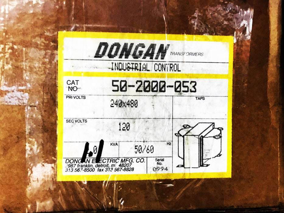 Dongan Industrial Control Transformer 50-3000-053 NOS